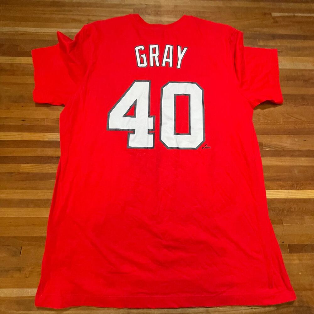 Washington Nationals #40 Gray Nike tee shirt Red Large - Picture 5 of 7